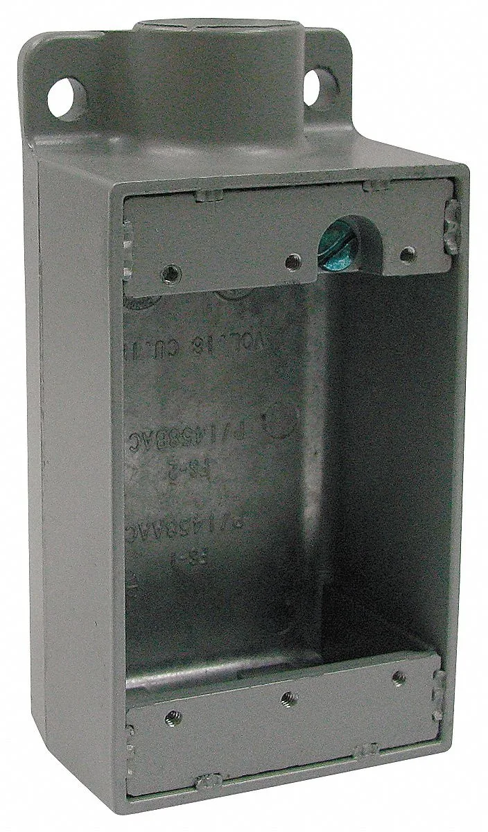 Killark Killark FS-2 Weatherproof Electrical Box 18 cu in 1-Gang Gray Aluminum Lugs — product photo