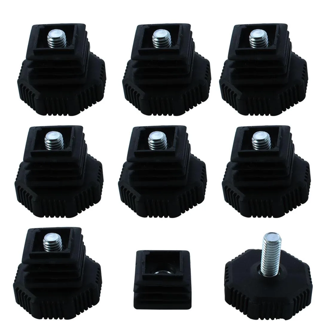 Unique-Bargains Unique-Bargains Leveling Feet 25mm Square Tube Inserts 8 Sets — product photo