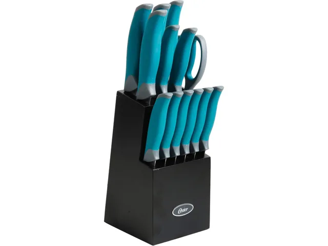 OSTER OSTER 81007.14 Lindbergh 14 Piece Stainless Steel Cutlery Set Teal Handles — product photo