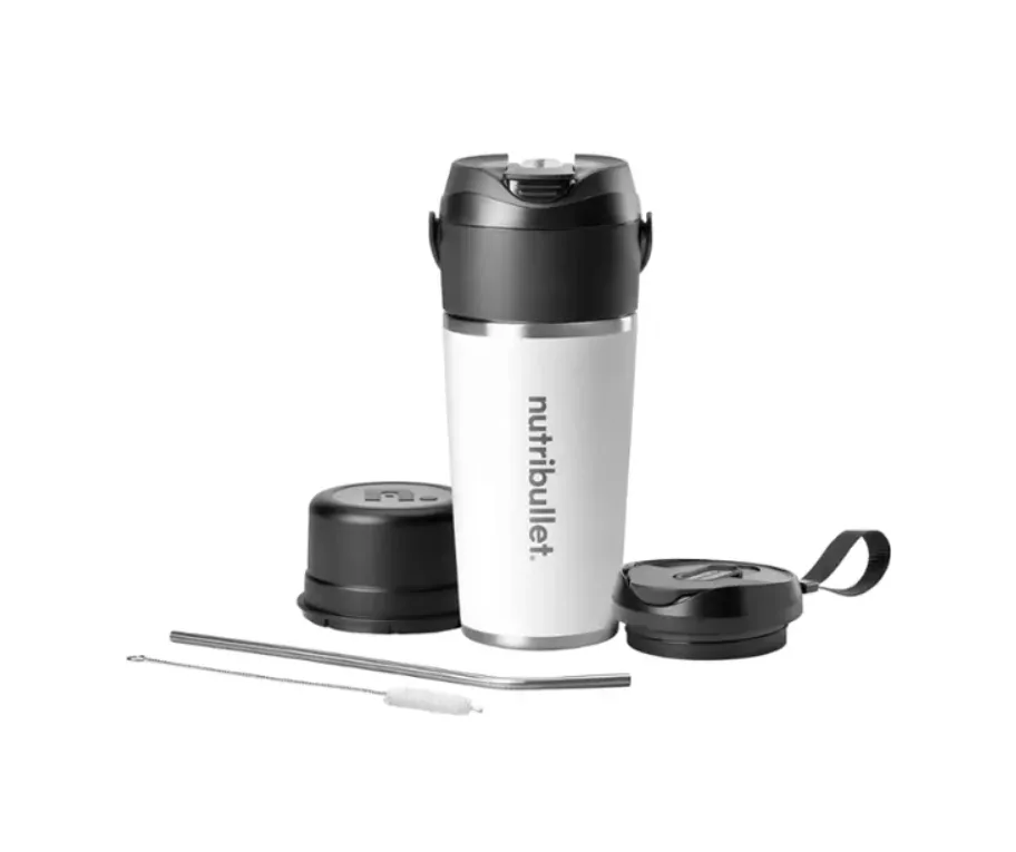 NutriBullet NutriBullet NBPB50350AW Flip Insulated Portable Blender 20 oz 200 W Matte White — product photo