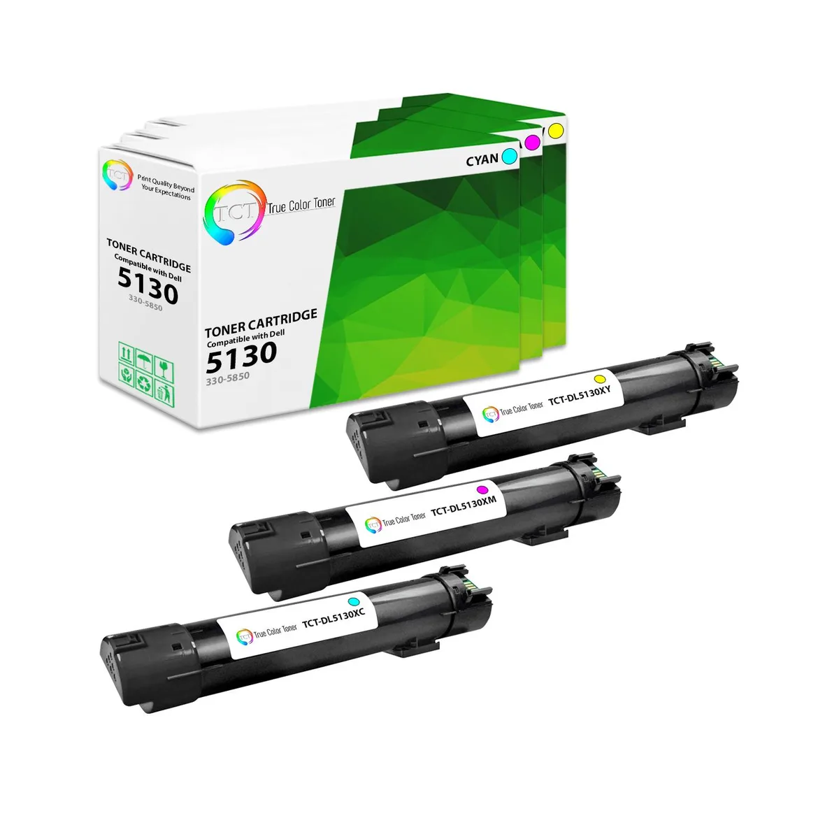 True Color Toner True Color Toner 5130 Color Toner Cartridge 3 Pack 12000 Pages — product photo