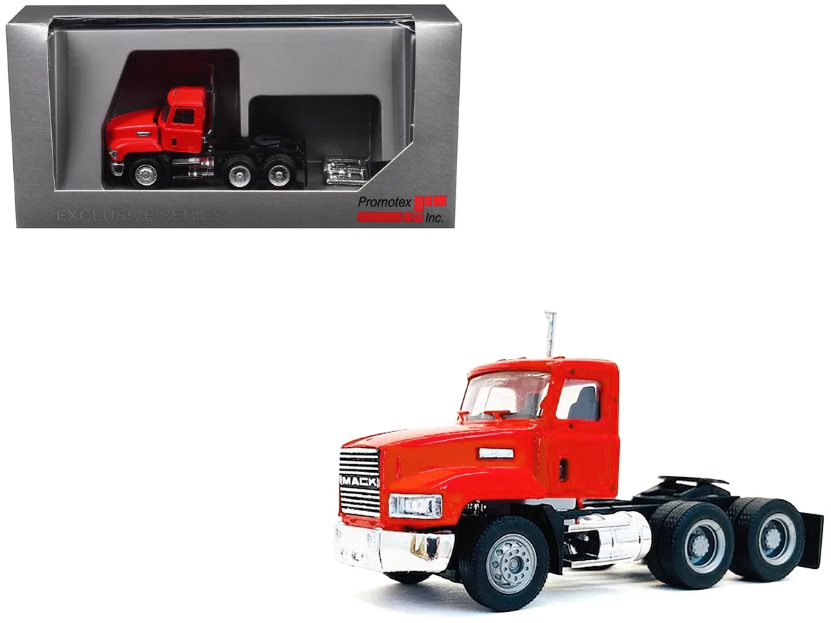 Promotex Promotex Mack 603 Short Day Cab Red 1/87 HO Plastic Model Car — product photo