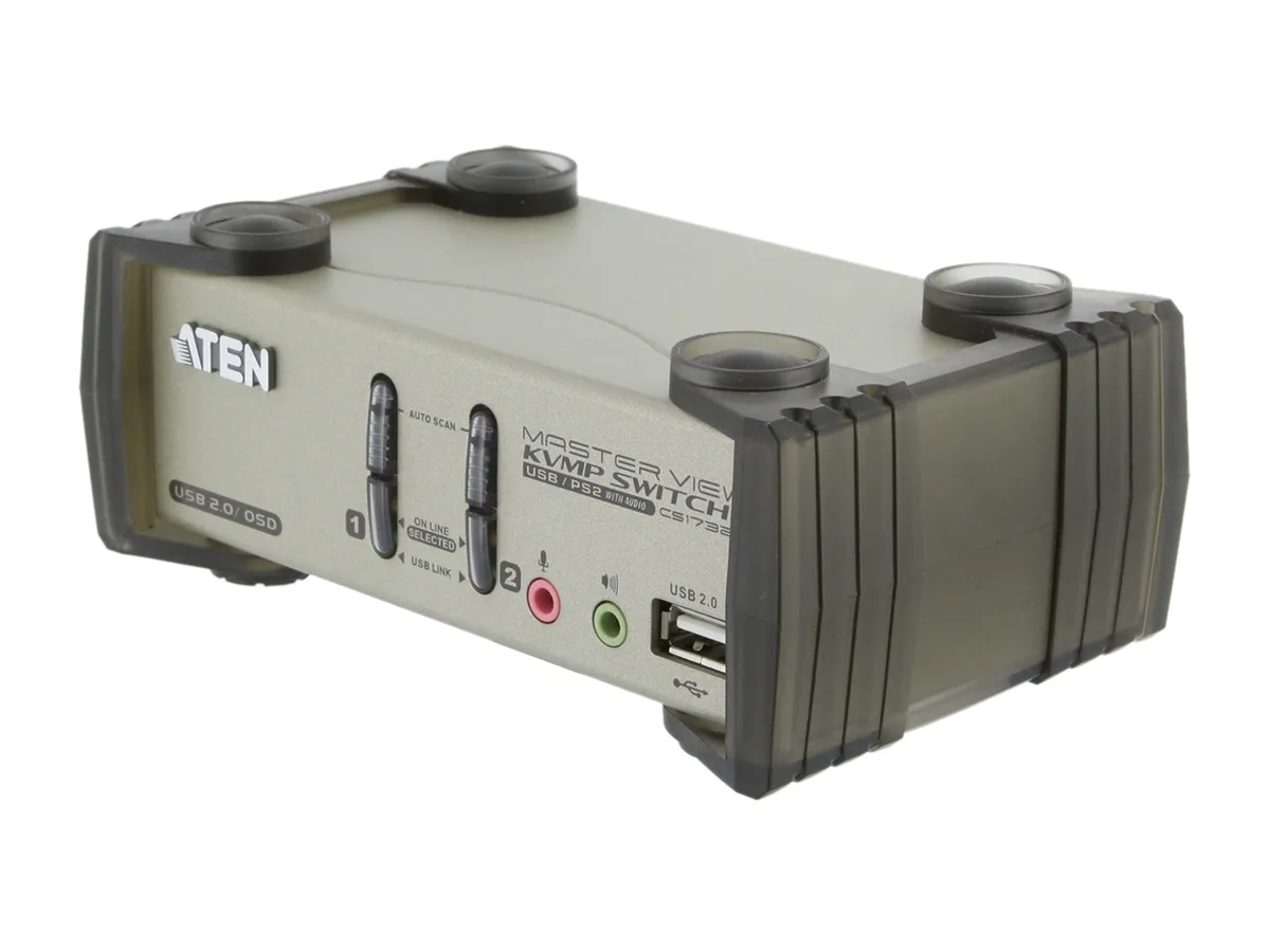 ATEN ATEN CS1732B 2-Port USB KVM Switch with Audio and 2.1 Sound — fotografija izdelka