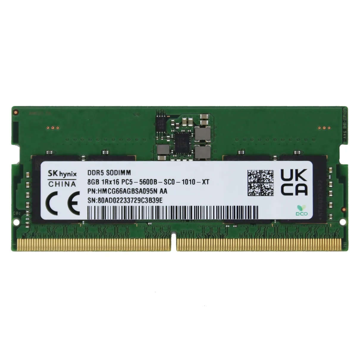 SK hynix SK hynix 8GB DDR5 5600MHz SODIMM CL46 1Rx16 1.1V laptop RAM — product photo