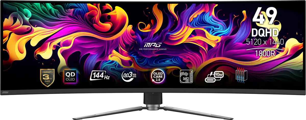 MSI MSI MPG 491CQP QD-OLED 49" 5120x1440 144Hz gaming monitor — toote foto