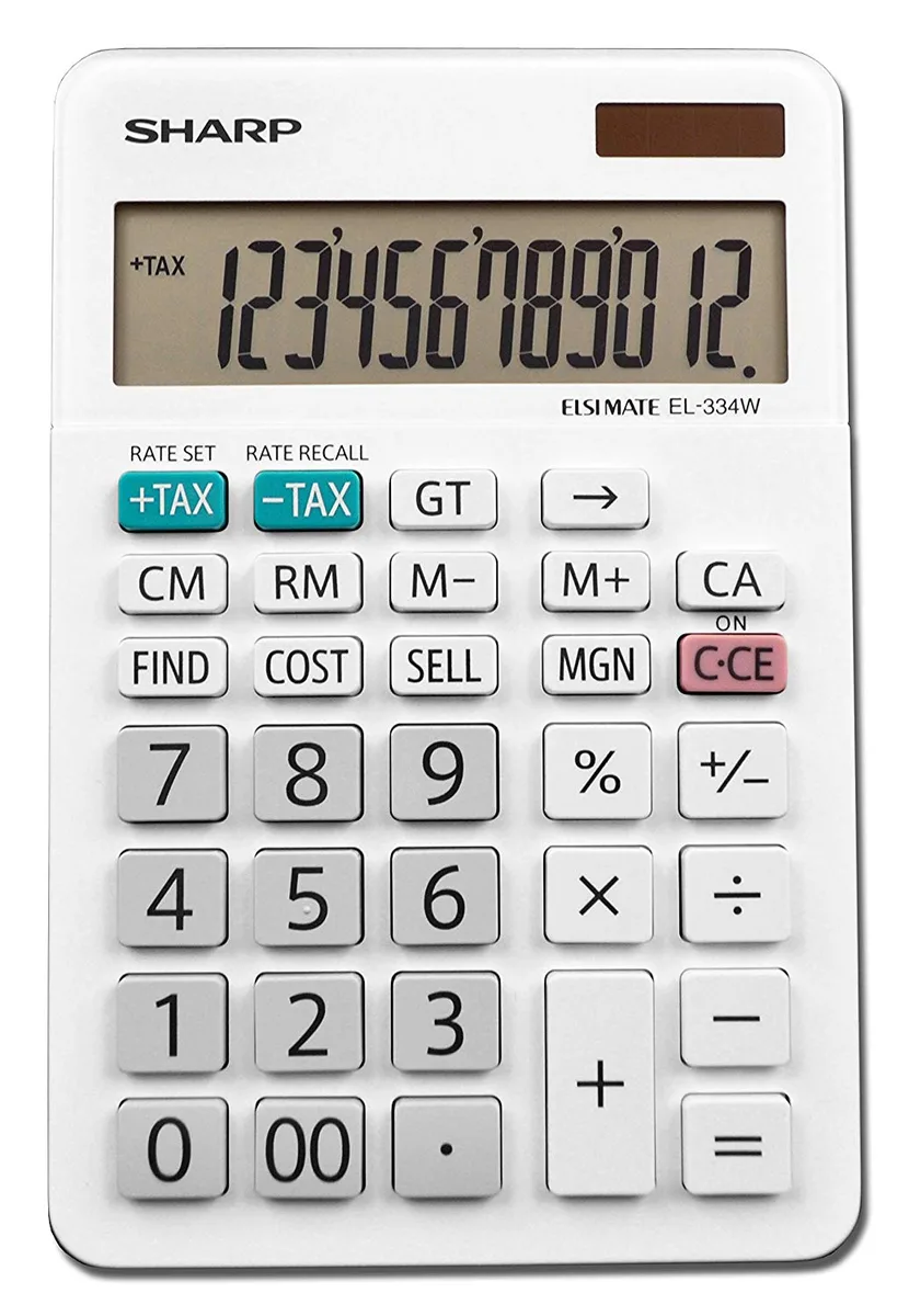 Sharp Sharp EL334W 12-digit desktop calculator, white 4.0 — product photo