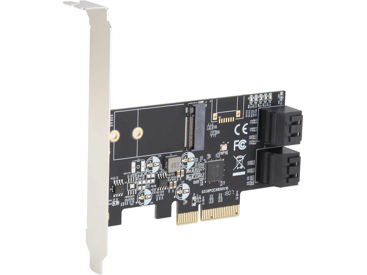 Syba Syba SI-PEX40138 4-port SATA + M.2 B-key expansion card — product photo