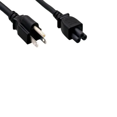 KENTEK KENTEK 3 ft AC Power Cord NEMA5-15P to IEC320 C5 18 AWG 10A 125V Black — product photo