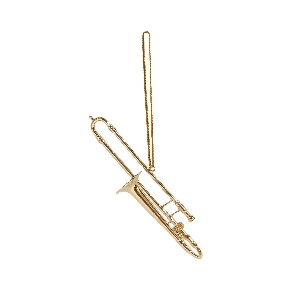 TreasureGurus, LLC TreasureGurus, LLC Miniature Trombone Ornament Gold With Box — product photo