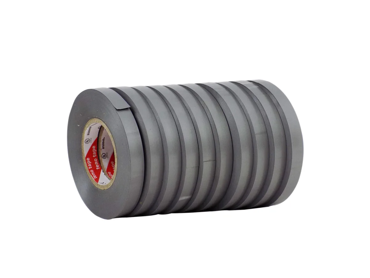 ADHESIVE TAPE PRODUCTS, LTD. ADHESIVE TAPE PRODUCTS, LTD. Electrical Tape Gray 66 ft 600V 176F Pack of 10 — product photo