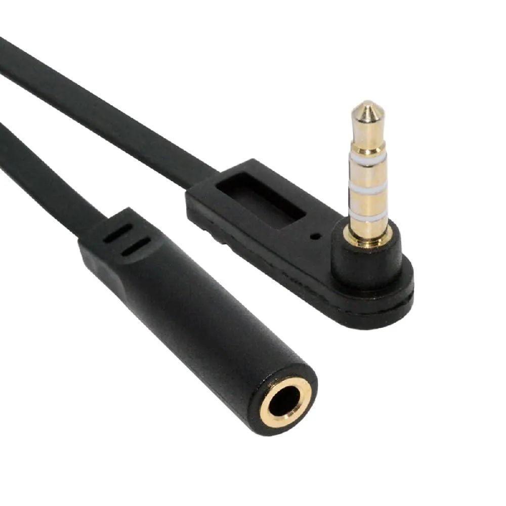 LORDWORLD LORDWORLD 3.5 mm 4-Pole AUX Extension Cable 90° Right Angle 15 cm — product photo