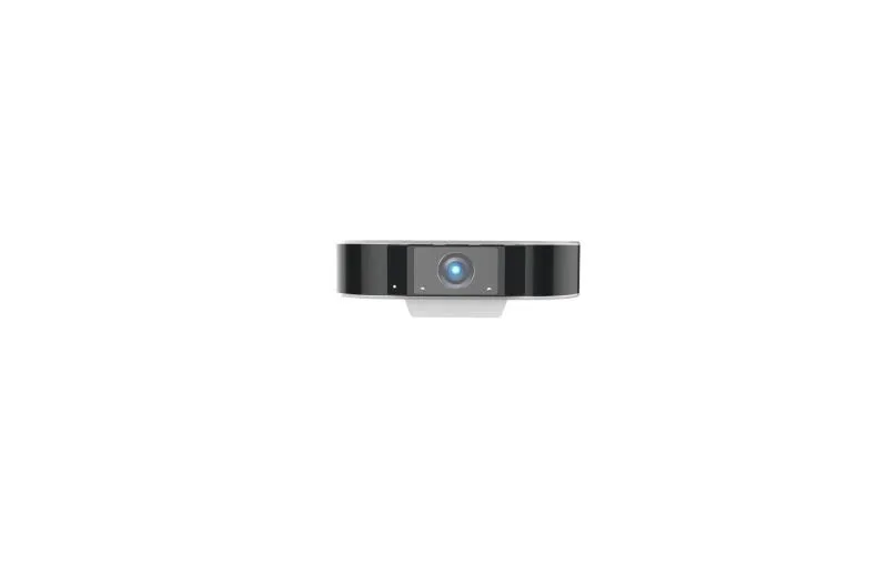 Compact USB webcam with adjustable bracket, matte black finish