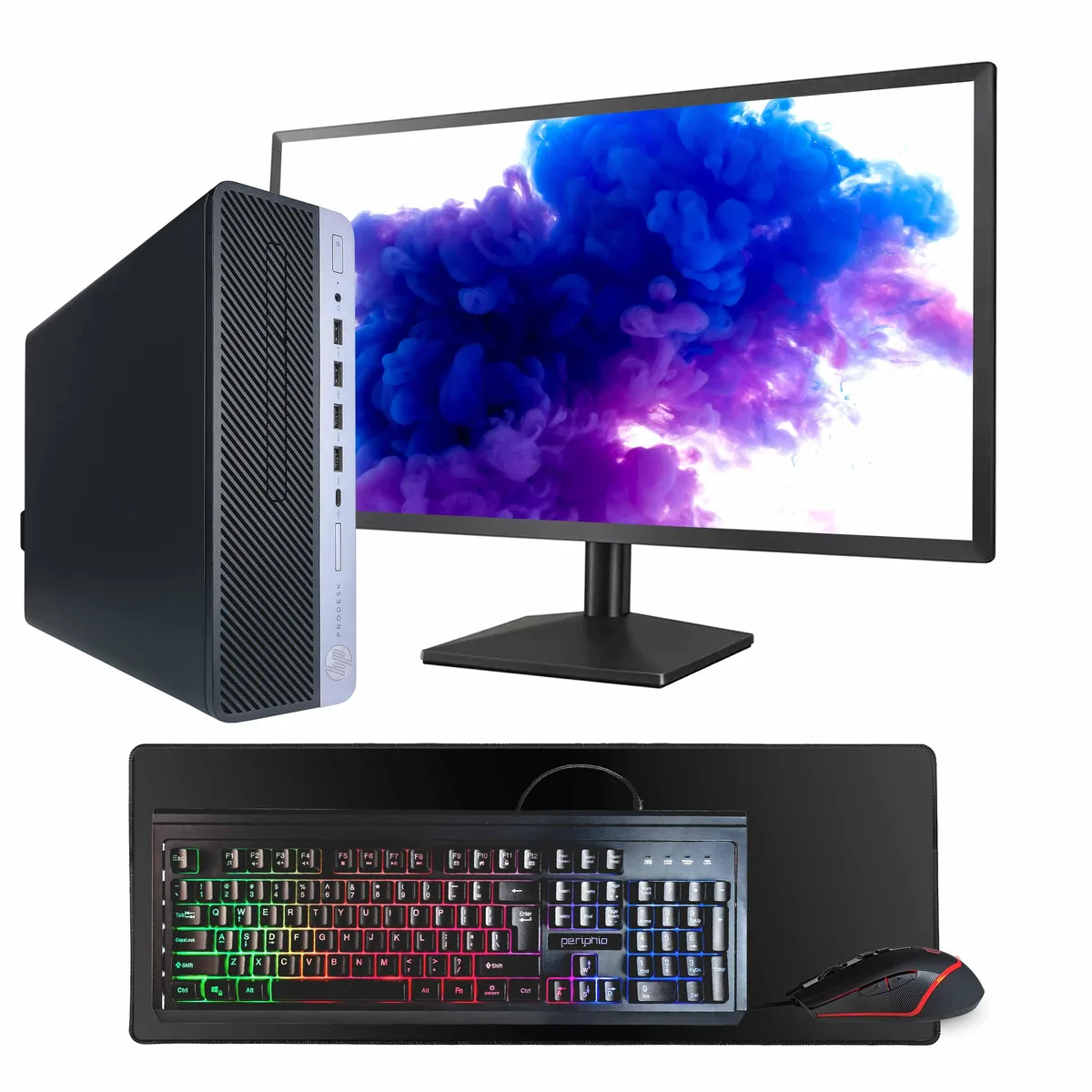 HP HP ProDesk 600G5 i7-9700 16GB DDR3 500GB SSD 24" Win11 Pro — product photo