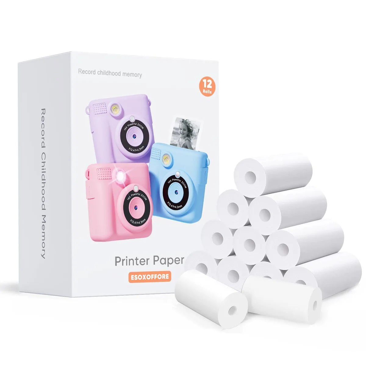  ESOXOFFORE SP418A thermal paper 12 rolls 4x2.2 in 1488 sheets — product photo
