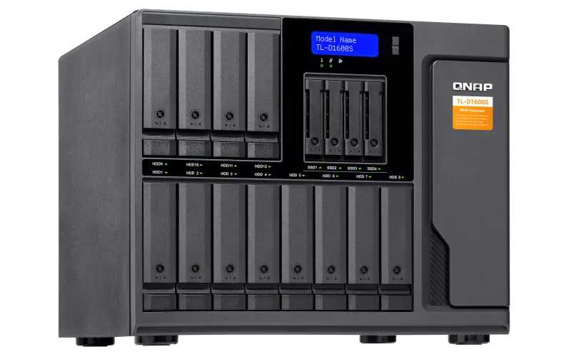 Qnap Qnap TL-D1600S-US 16-bay SATA JBOD expansion NAS — product photo
