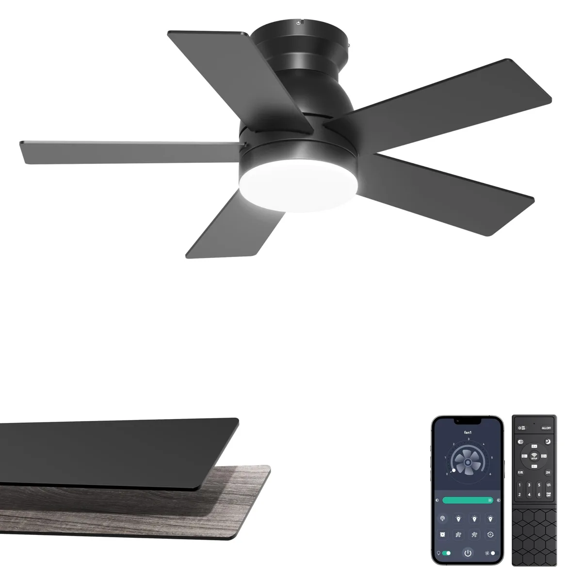  GLX047 32 inch ceiling fan with light 28 watts — product photo