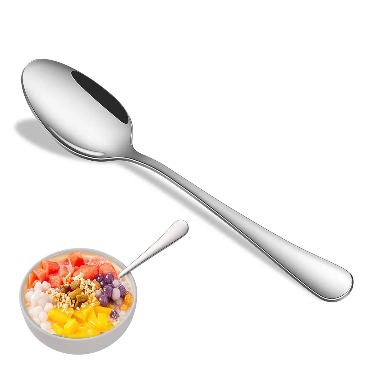 No Sew No Sew T1010 8-piece dinner spoon cutlery set, 7.3 inch stainless steel — product photo