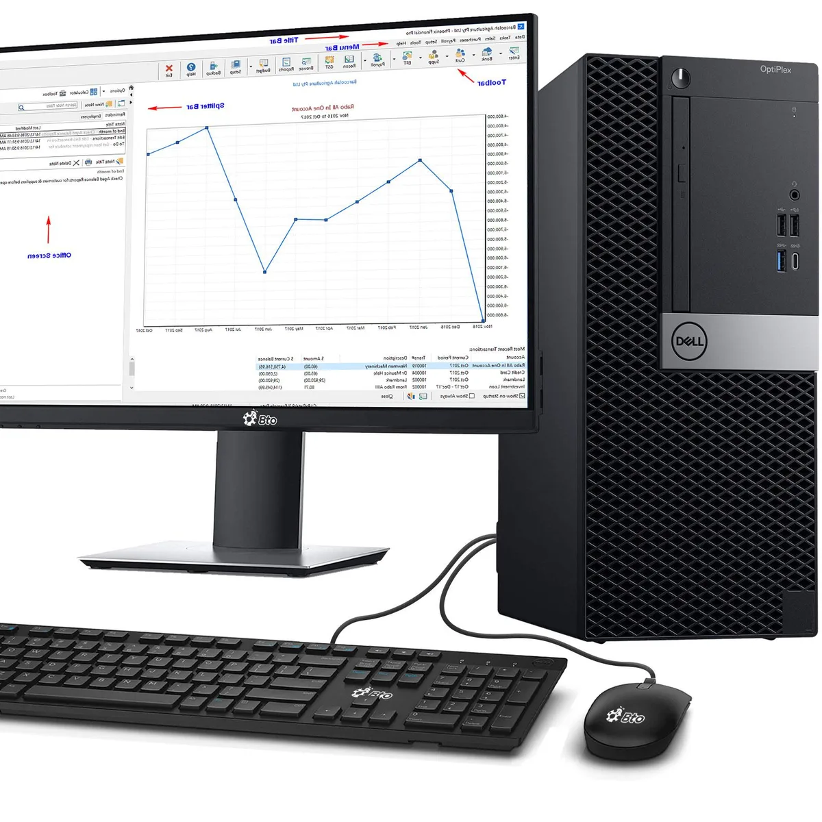 DELL DELL OptiPlex Tower i7-8700 3.2GHz 16GB DDR4 1TB SSD 24" Monitor Windows 11 Pro — product photo