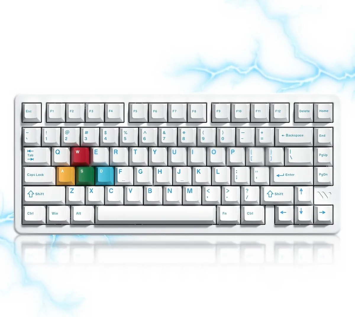 TUKO TUKO SK75 TMR Gaming Keyboard 75% White-Aluminum — product photo