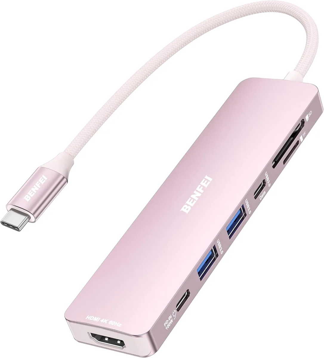 MCHOSE MCHOSE 7-in-1 USB-C Hub HDMI 4K 60Hz 100W PD Silicone Cable — product photo