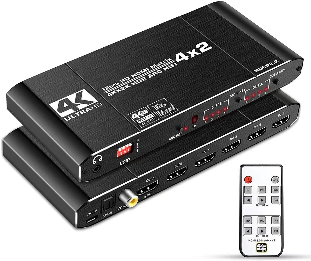 Jansicotek Jansicotek OZJ2 HDMI Matrix Switch 4x2 4K@60Hz — product photo