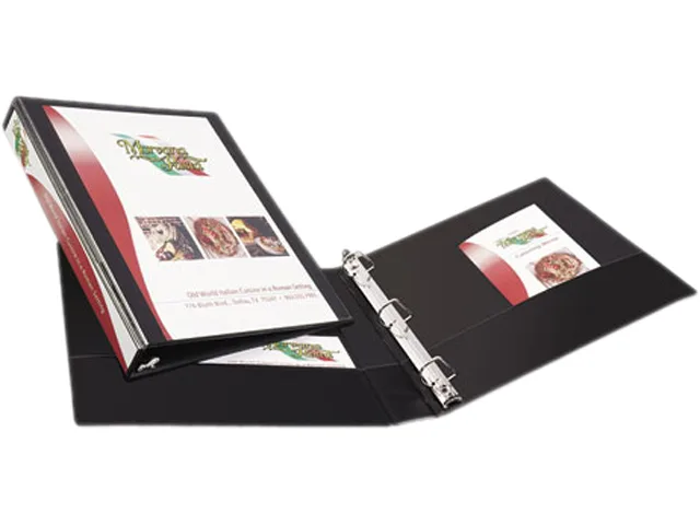 Avery Avery 17011 1" Black Vinyl EZ-Turn Ring View Binder — product photo
