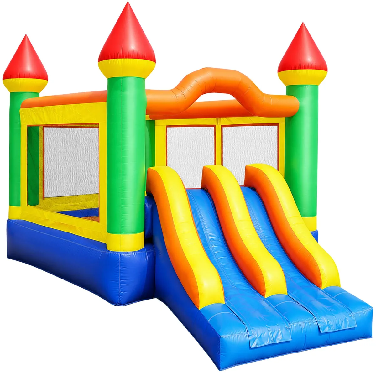 Inflatable HQ Inflatable HQ Commercial Bounce House Mega Double Slide Climbing Wall outdoor toy — product photo