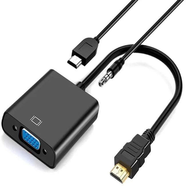 4XEM 4XEM 4XHDMIVGAAPB HDMI to VGA adapter with audio and USB power 1080P black 6.000 — product photo