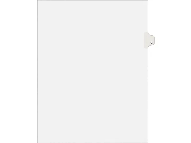 Avery Avery 1407 Tab Dividers Title G Letter White 25 Pack — product photo