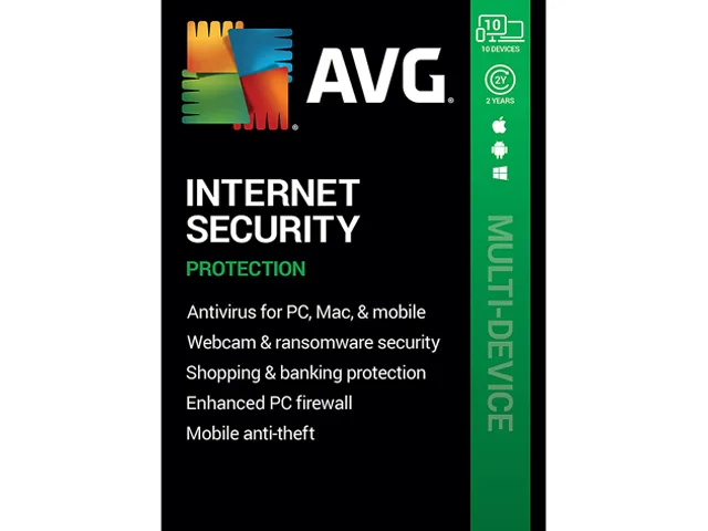 AVG AVG AVG-IS20T24ENK-10 Internet Security 10 Devices 2 Years 2022 Download — product photo