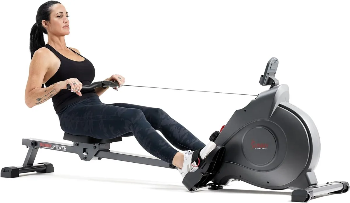 TAURKENAM TAURKENAM Magnetic Rowing Machine 48 in Rail 8-Level Resistance — product photo