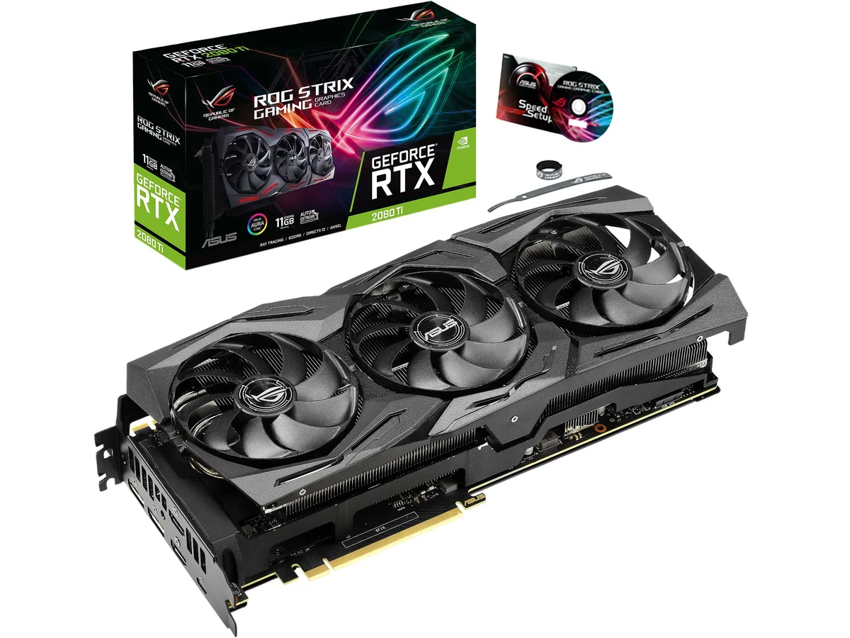 ASUS ASUS ROG Strix GeForce RTX 2080 Ti 11GB OC Edition graphics card — product photo