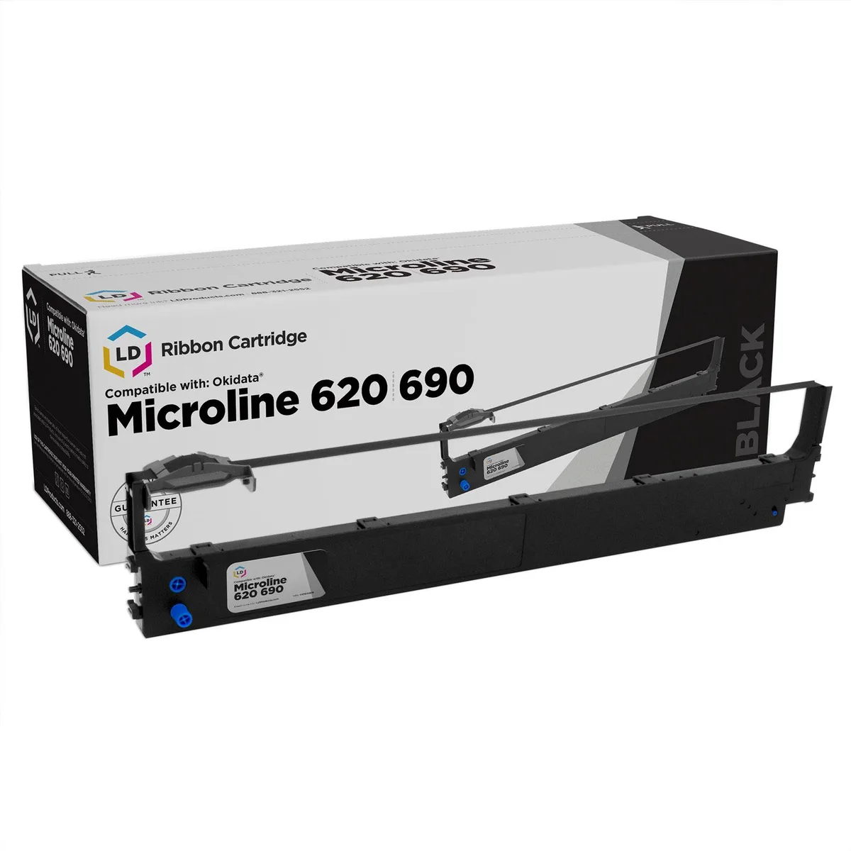 LD Products LD Products 44173403 Black Ribbon Cartridge for Okidata Microline 620 690 5720 — product photo