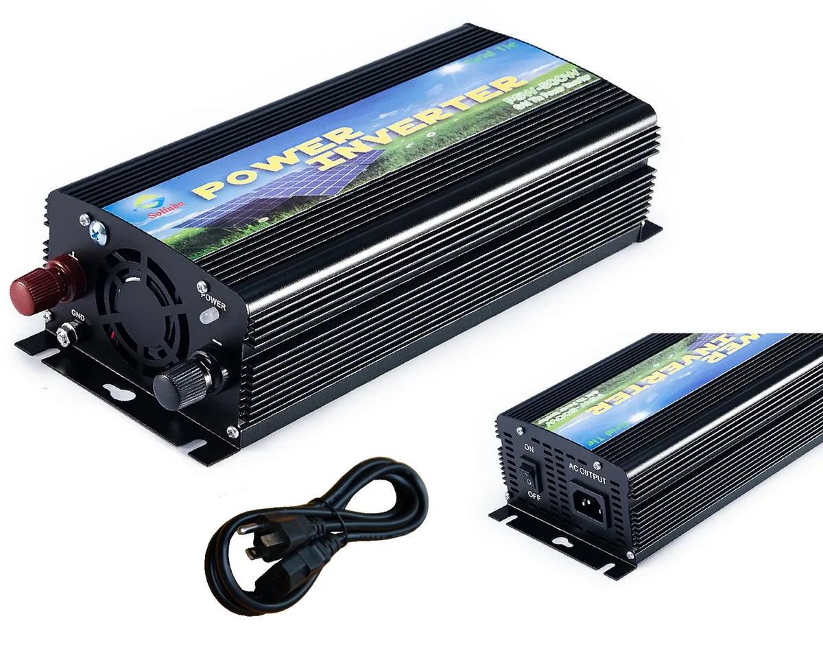 Solinba Inverter Solinba Inverter 500W grid-tie 11-28V DC 90-130V AC USA plug black — product photo
