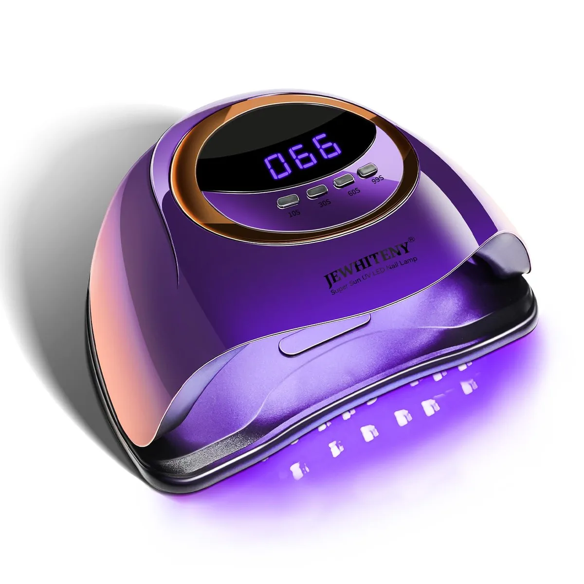  JEWHITENY UV LED Nail Lamp 300W 66 Beads 4 Timers Purple — product photo