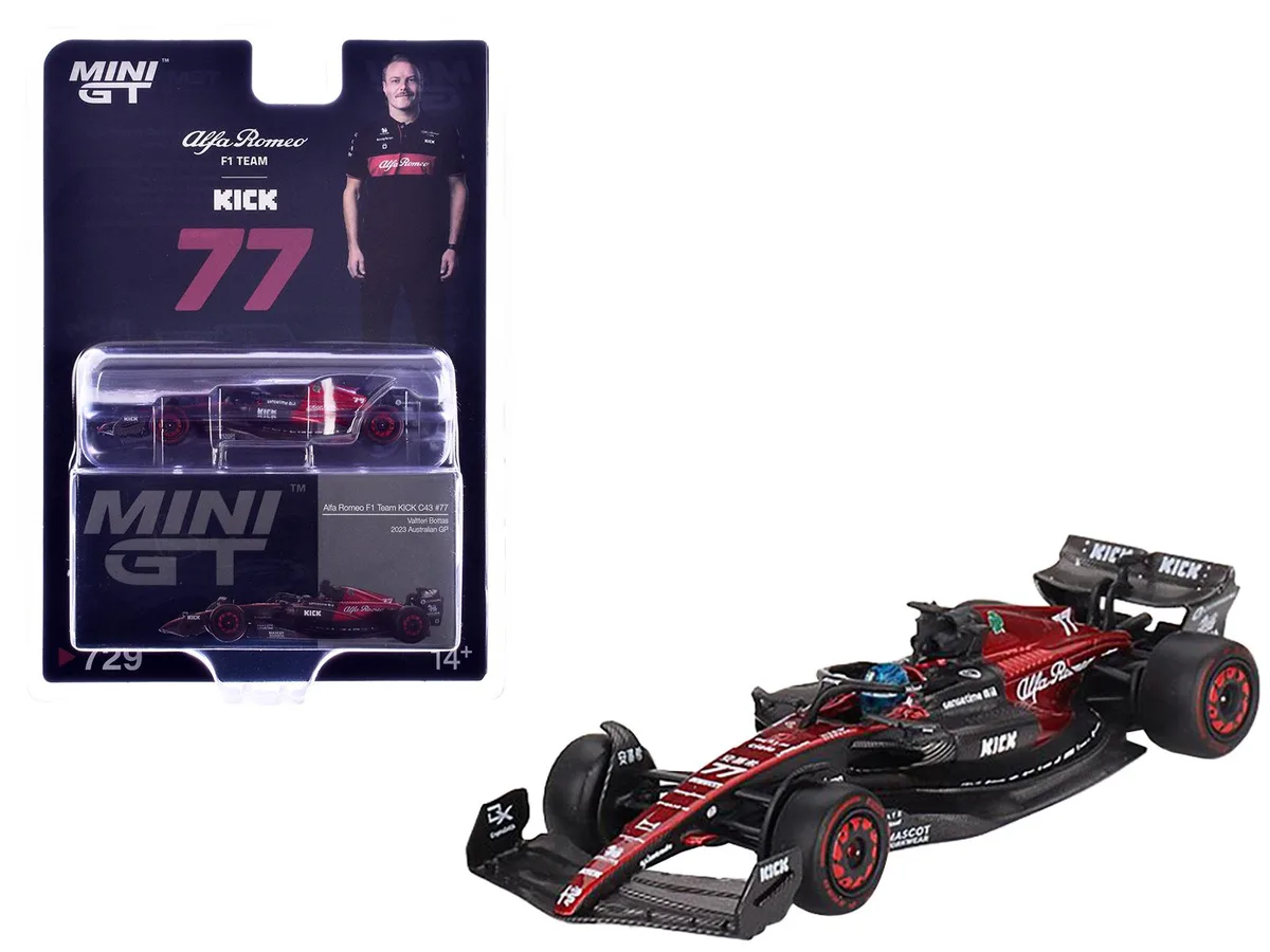 Mini GT Mini GT Alfa Romeo C43 #77 1/64 2023 Australian GP hobby collectible — product photo