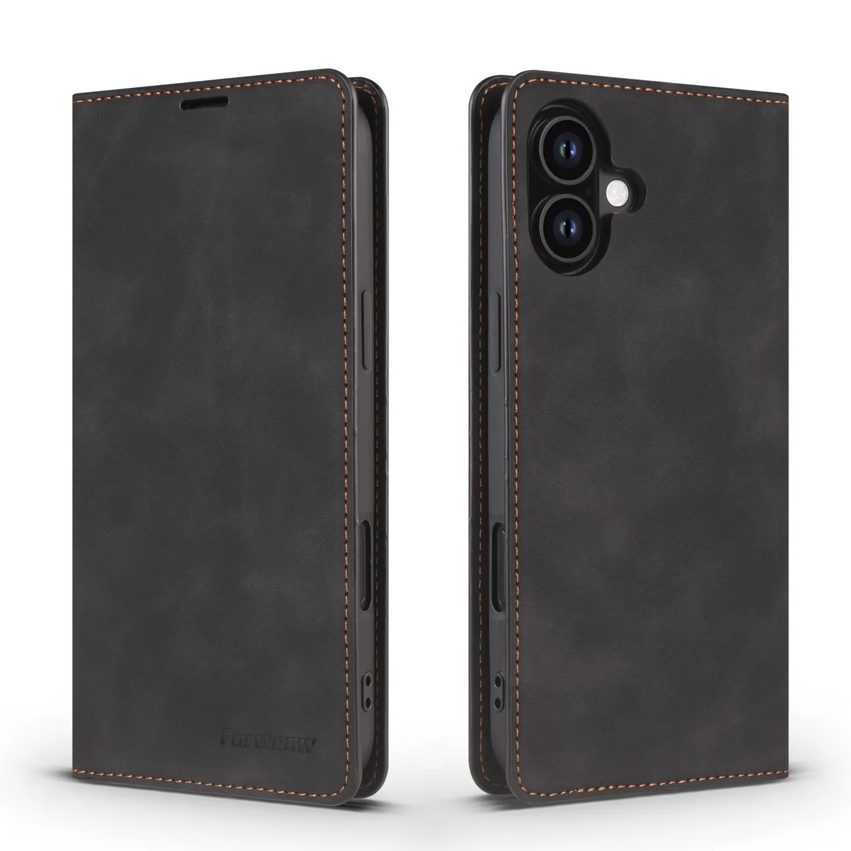 Werleo Werleo Case for iPhone 17 Black PU Leather Wallet Cover with Card Holder Stand — product photo