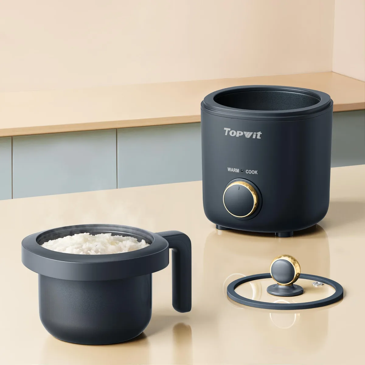  TopWit XK-F1203H 1.2L Rice Cooker 200W 110V Grey — product photo