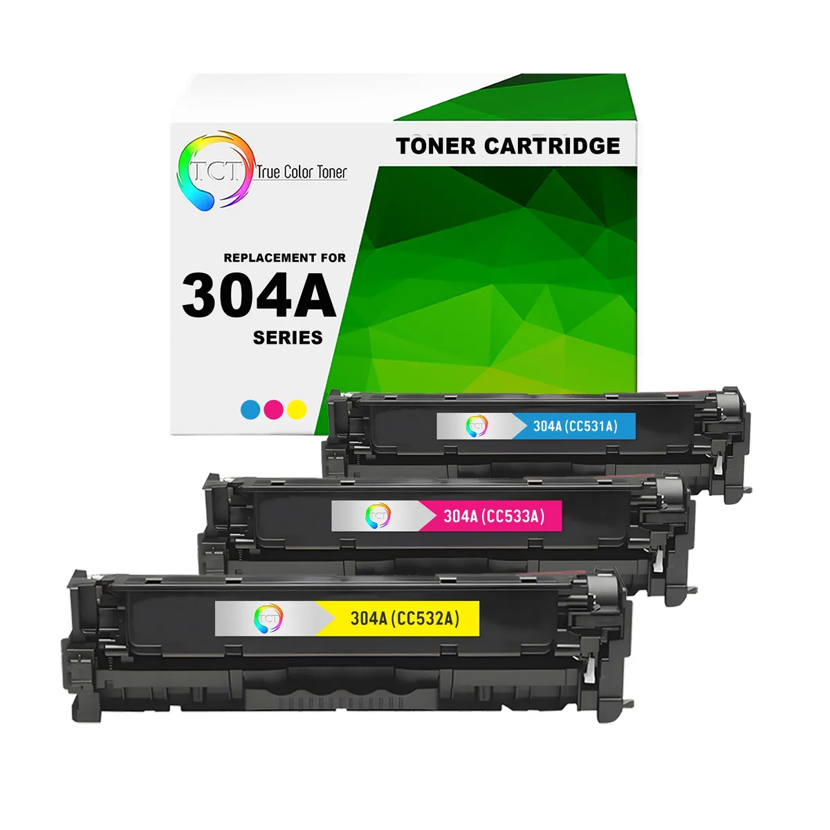 True Color Toner True Color Toner 304A 3-pack toner cartridges — product photo