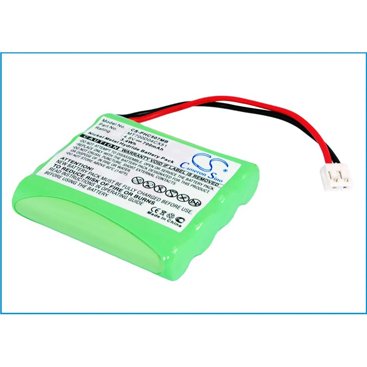 Cameron &amp; Co Cameron &amp; Co DS-CS-PHC507MB 4.8V 700mAh Ni-MH battery — product photo