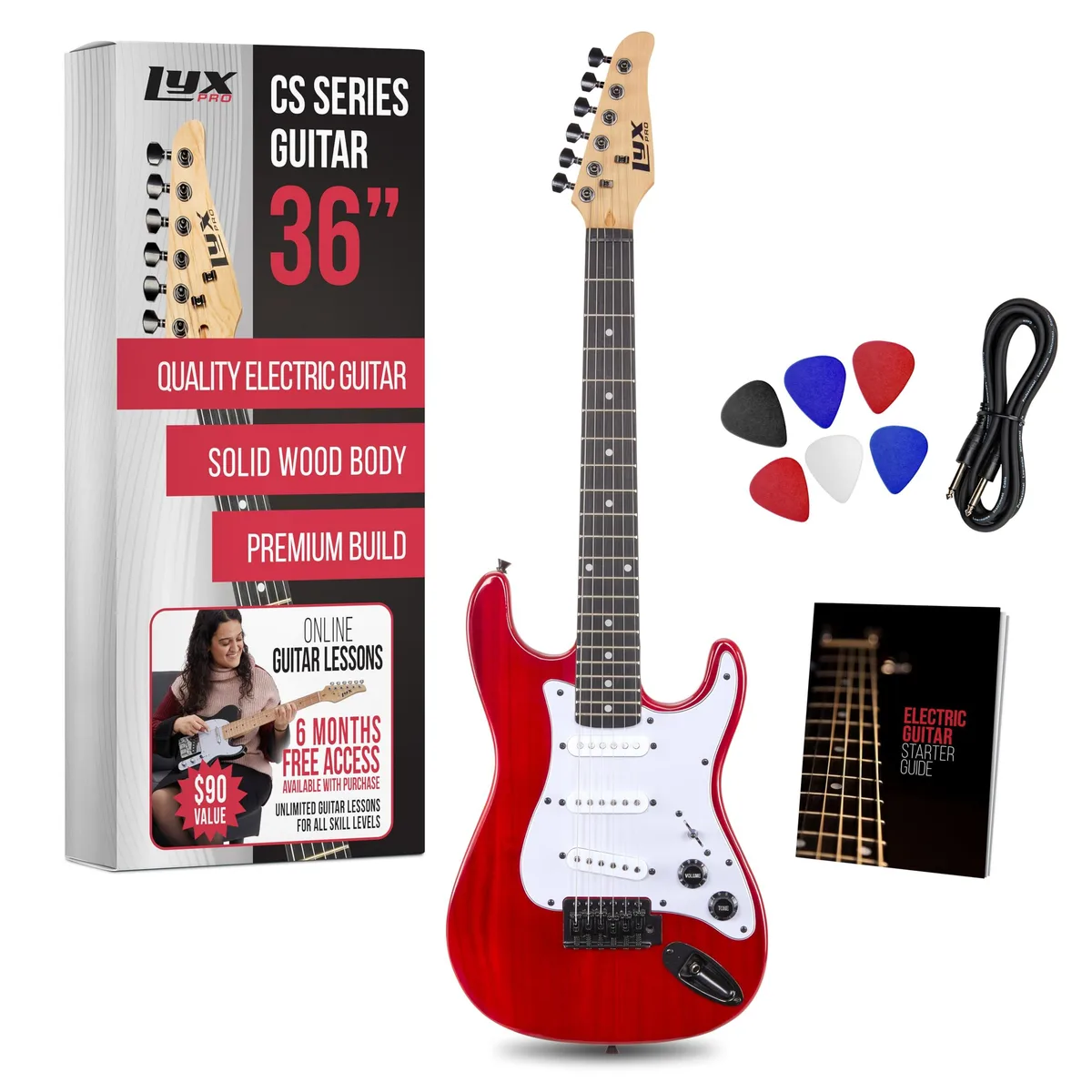 LyxPro LyxPro CS 30 36 Electric Guitar Kit Green — product photo