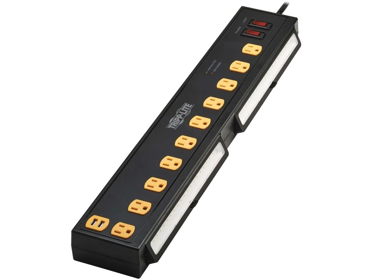Tripp Lite Tripp Lite TLP1006USB 10-Outlet Surge Protector 2 USB 1350 Joules 1.8 m Cord — product photo