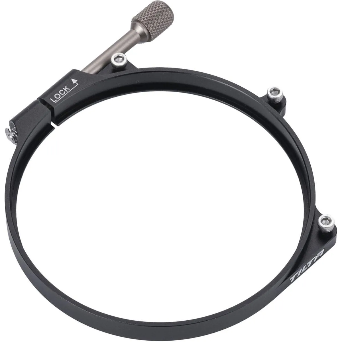 Black aluminium clamp-on adapter for 95mm lenses, 130g