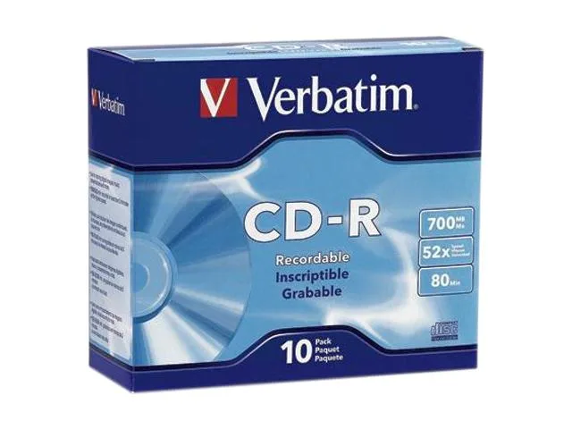 VERBATIM Verbatim 94935 700MB 52X CD-R 10 Packs — product photo