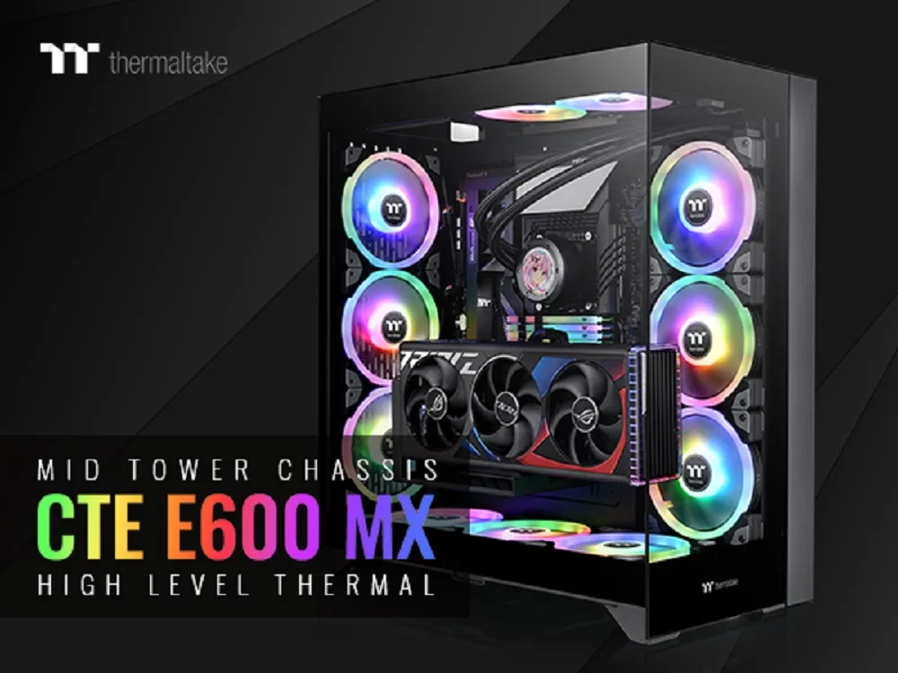 Thermaltake Thermaltake CTE E600 MX Black E-ATX Mid Tower PC Case CA-1Y3-00M1WN-00 — product photo