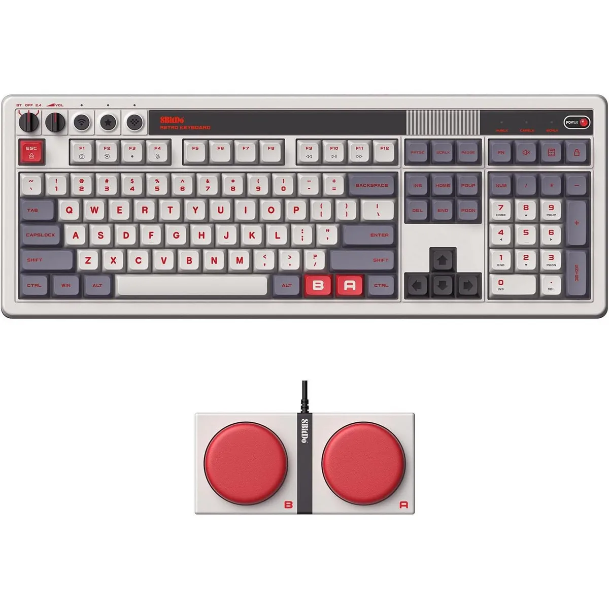 8bitdo 8BitDo Retro Wireless Mechanical Keyboard N Edition 108-key — product photo