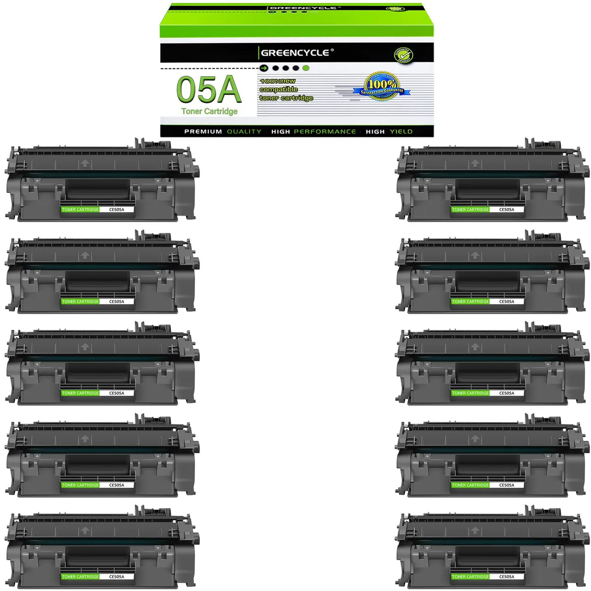 GREENCYCLE GREENCYCLE CE505A toner cartridge 10-pack black 2300 pages — product photo