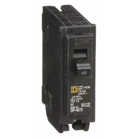 SQUARE D SQUARE D HOM140 Miniature Circuit Breaker HOMELINE 40A 1 Pole 120V — product photo