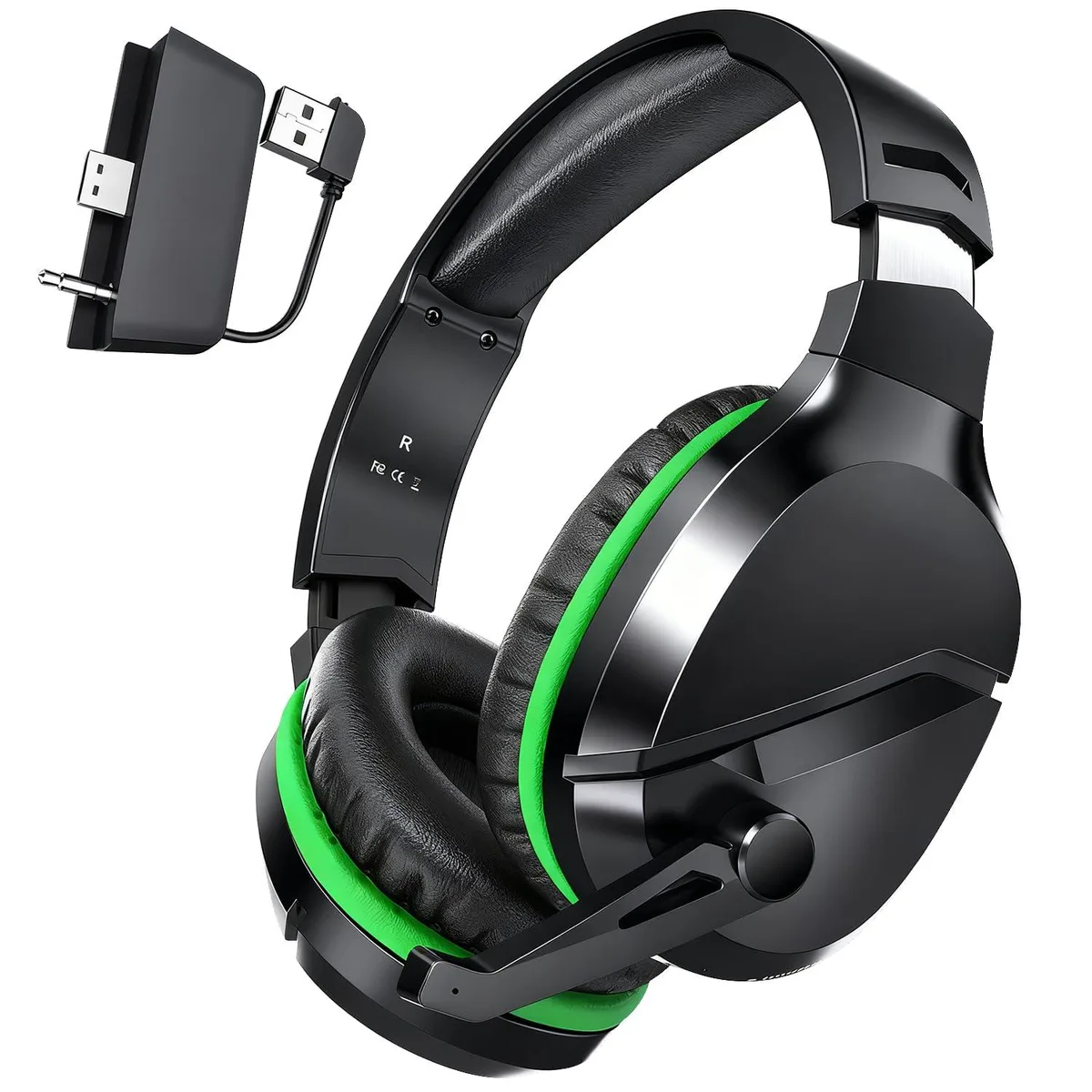  WolfLawS X3 Gaming Headset Black Green 50h 2.4GHz Bluetooth 5.0 — product photo