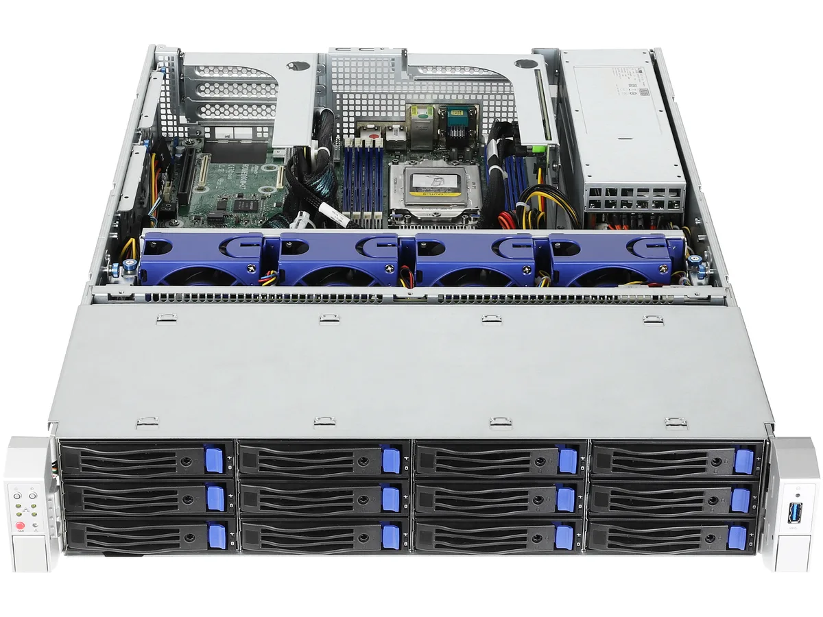 ASRock Rack ASRock Rack 2U12L2S-ROME/2T barebone server 12x3.5" 800W 10G — product photo